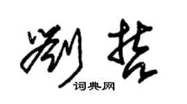 朱锡荣刘哲草书个性签名怎么写