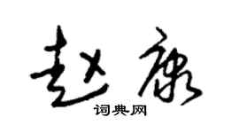 朱锡荣赵康草书个性签名怎么写