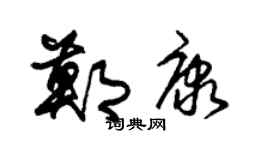朱锡荣郑康草书个性签名怎么写