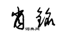 朱锡荣肖铭草书个性签名怎么写