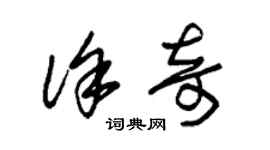 朱锡荣徐奇草书个性签名怎么写