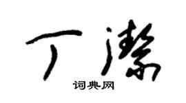 朱锡荣丁洁草书个性签名怎么写