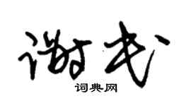 朱锡荣谢民草书个性签名怎么写