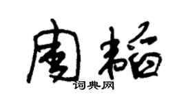 朱锡荣周韬草书个性签名怎么写