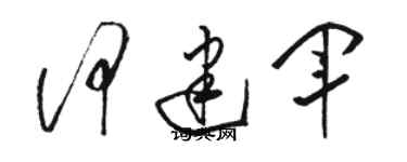 骆恒光何建军草书个性签名怎么写