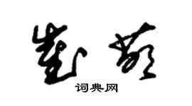 朱锡荣崔萌草书个性签名怎么写