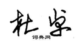 朱锡荣杜卓草书个性签名怎么写
