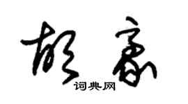 朱锡荣胡豪草书个性签名怎么写
