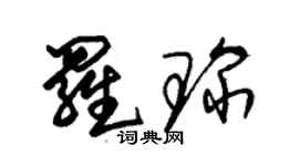 朱锡荣罗琛草书个性签名怎么写