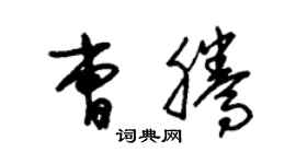 朱锡荣曹腾草书个性签名怎么写