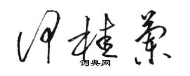 骆恒光何桂兰草书个性签名怎么写