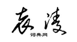 朱锡荣袁凌草书个性签名怎么写