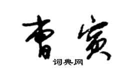 朱锡荣曹宾草书个性签名怎么写