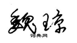 朱锡荣魏琼草书个性签名怎么写