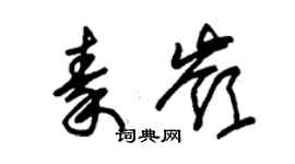 朱锡荣秦岭草书个性签名怎么写
