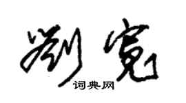 朱锡荣刘宽草书个性签名怎么写