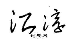朱锡荣江淳草书个性签名怎么写