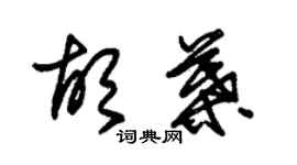朱锡荣胡叶草书个性签名怎么写