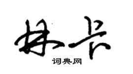朱锡荣林卡草书个性签名怎么写