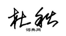 朱锡荣杜秋草书个性签名怎么写