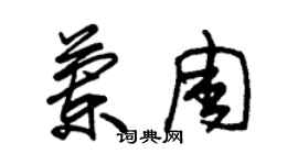 朱锡荣兰周草书个性签名怎么写