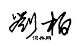 朱锡荣刘柏草书个性签名怎么写