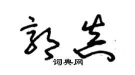 朱锡荣郭真草书个性签名怎么写