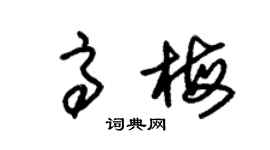 朱锡荣高梅草书个性签名怎么写