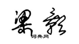朱锡荣梁影草书个性签名怎么写