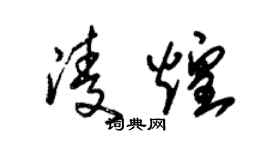 朱锡荣凌煌草书个性签名怎么写