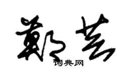 朱锡荣郑芸草书个性签名怎么写