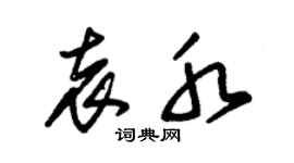 朱锡荣袁水草书个性签名怎么写