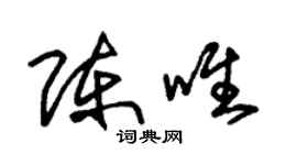 朱锡荣陈唯草书个性签名怎么写
