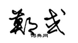 朱锡荣郑或草书个性签名怎么写