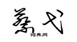 朱锡荣蔡弋草书个性签名怎么写