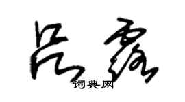 朱锡荣吕露草书个性签名怎么写