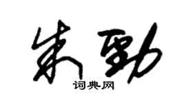朱锡荣朱劲草书个性签名怎么写