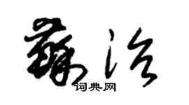 朱锡荣苏治草书个性签名怎么写