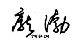 朱锡荣庞渤草书个性签名怎么写
