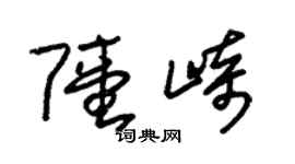 朱锡荣陆崎草书个性签名怎么写