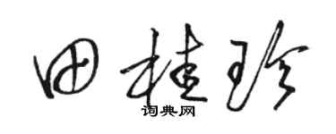 骆恒光田桂珍草书个性签名怎么写