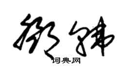 朱锡荣邓韩草书个性签名怎么写