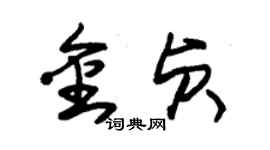 朱锡荣金贞草书个性签名怎么写