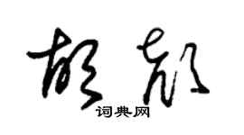 朱锡荣胡颜草书个性签名怎么写