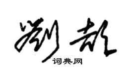 朱锡荣刘颉草书个性签名怎么写