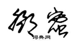 朱锡荣邓蜜草书个性签名怎么写