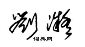 朱锡荣刘凝草书个性签名怎么写