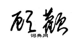 朱锡荣顾颧草书个性签名怎么写