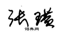 朱锡荣张璜草书个性签名怎么写