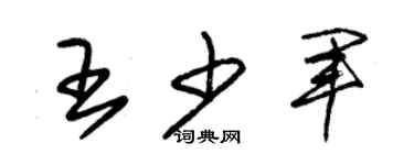 朱锡荣王少军草书个性签名怎么写